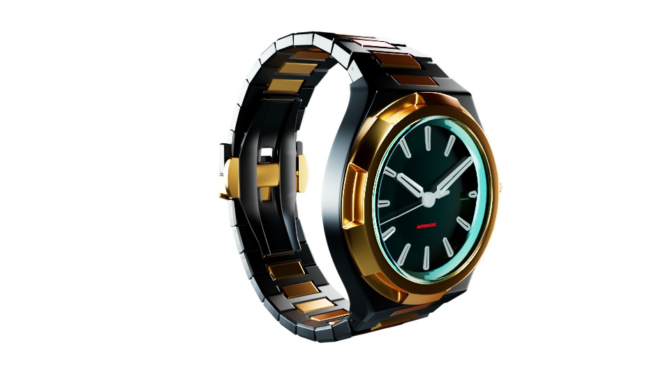 Wrist watch  Low-poly 3D model_5