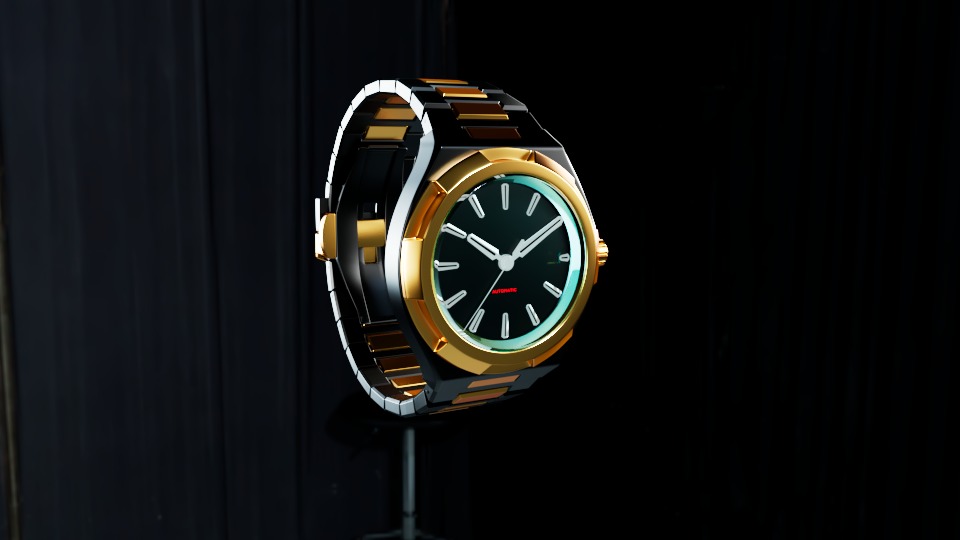 Wrist watch  Low-poly 3D model_1