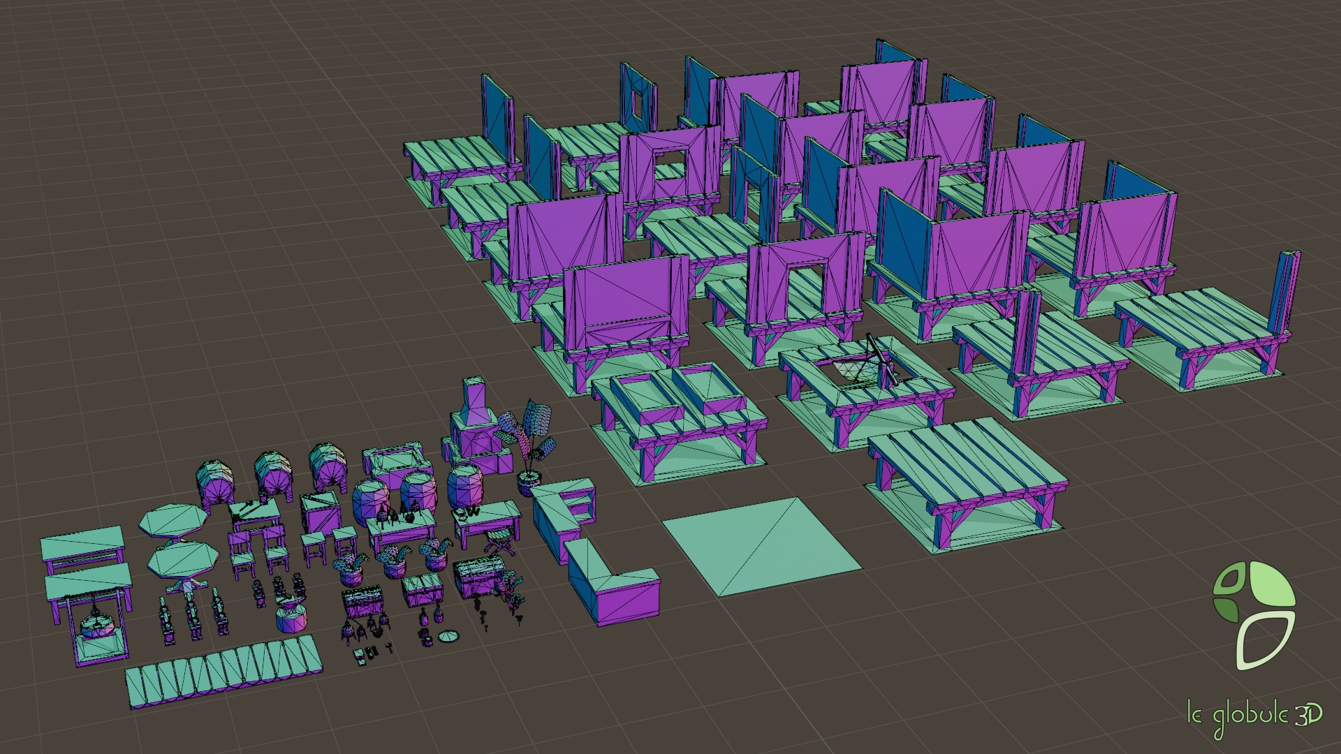 Sea Village Asset Pack Low-poly 3D model_5