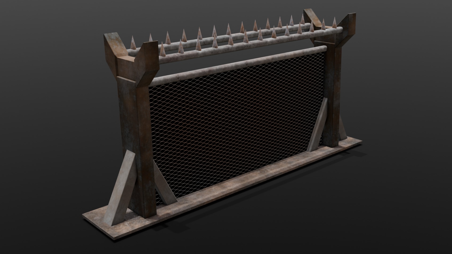 Iron Fence 3D Model Low-poly 3D model_14