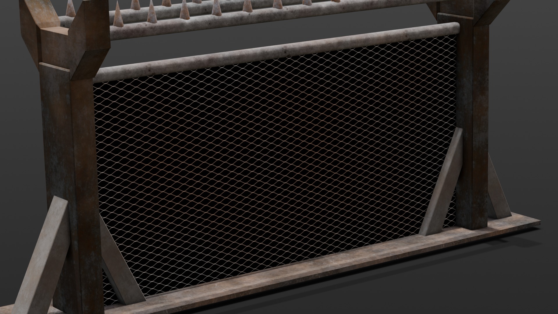 Iron Fence 3D Model Low-poly 3D model_4