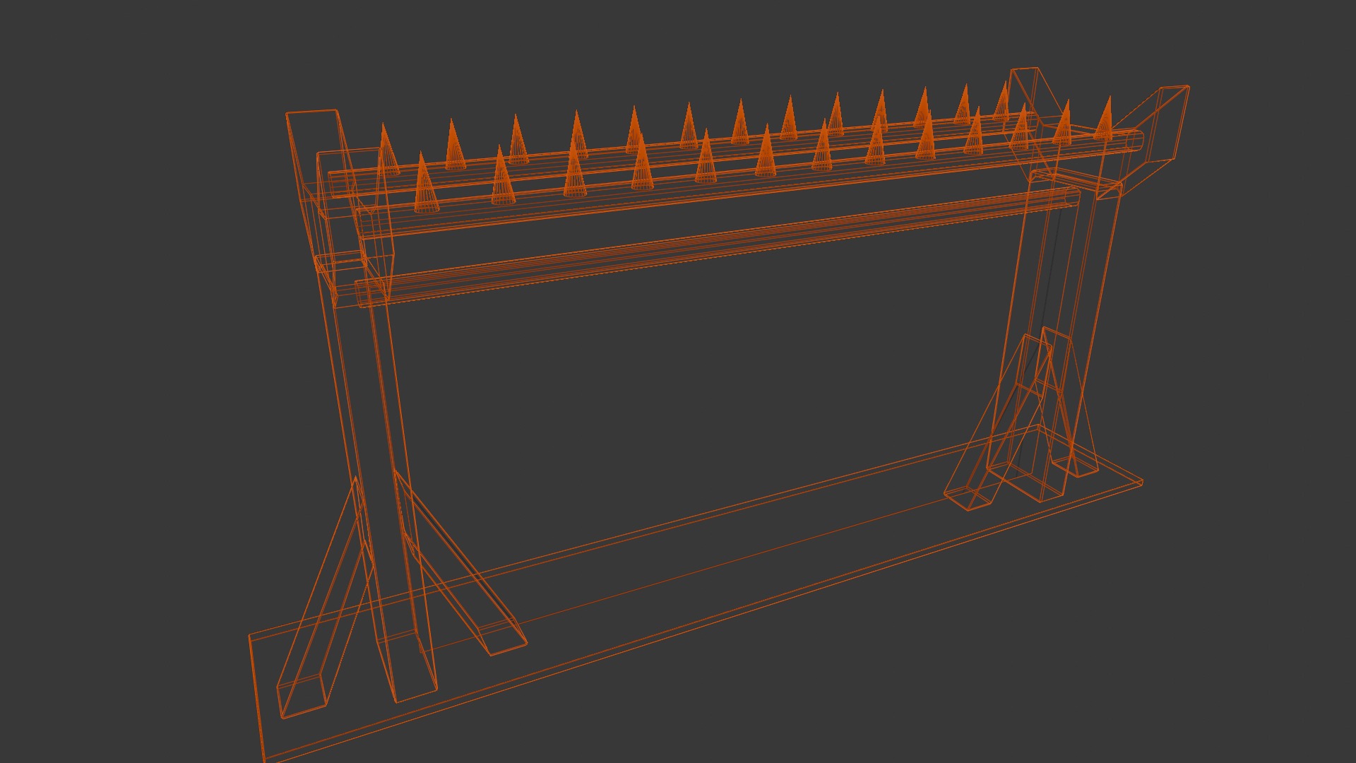 Iron Fence 3D Model Low-poly 3D model_10