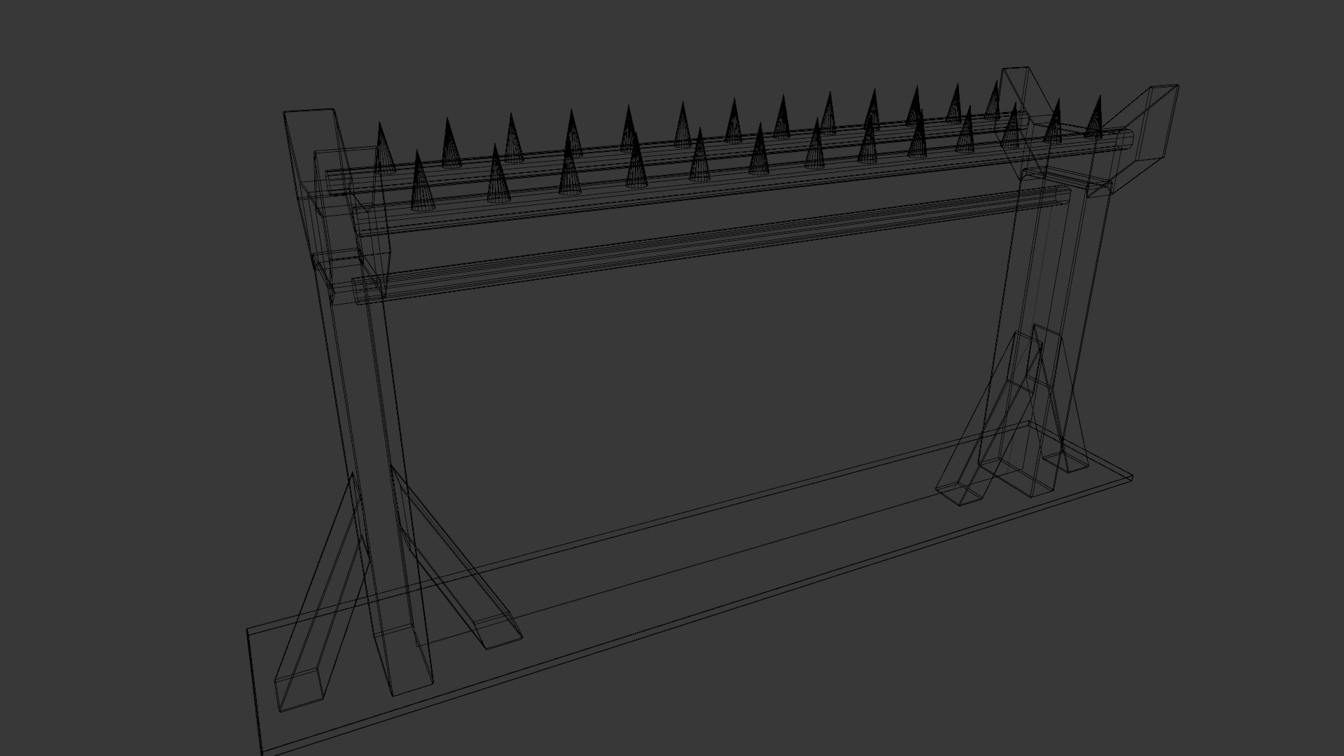 Iron Fence 3D Model Low-poly 3D model_9