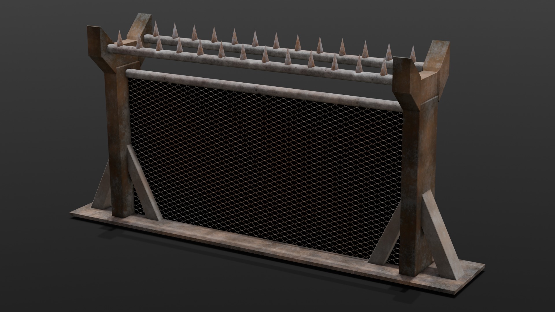 Iron Fence 3D Model Low-poly 3D model_17