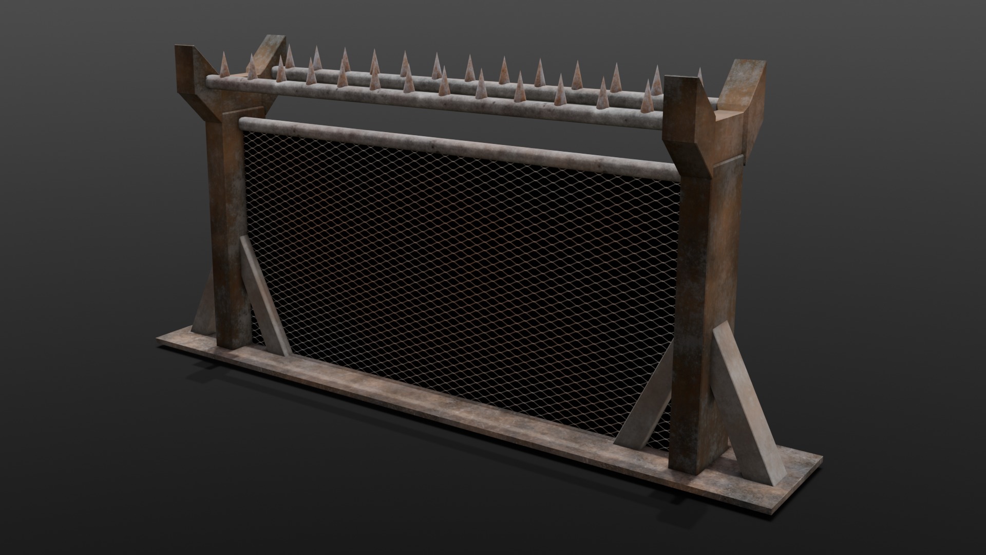 Iron Fence 3D Model Low-poly 3D model_15