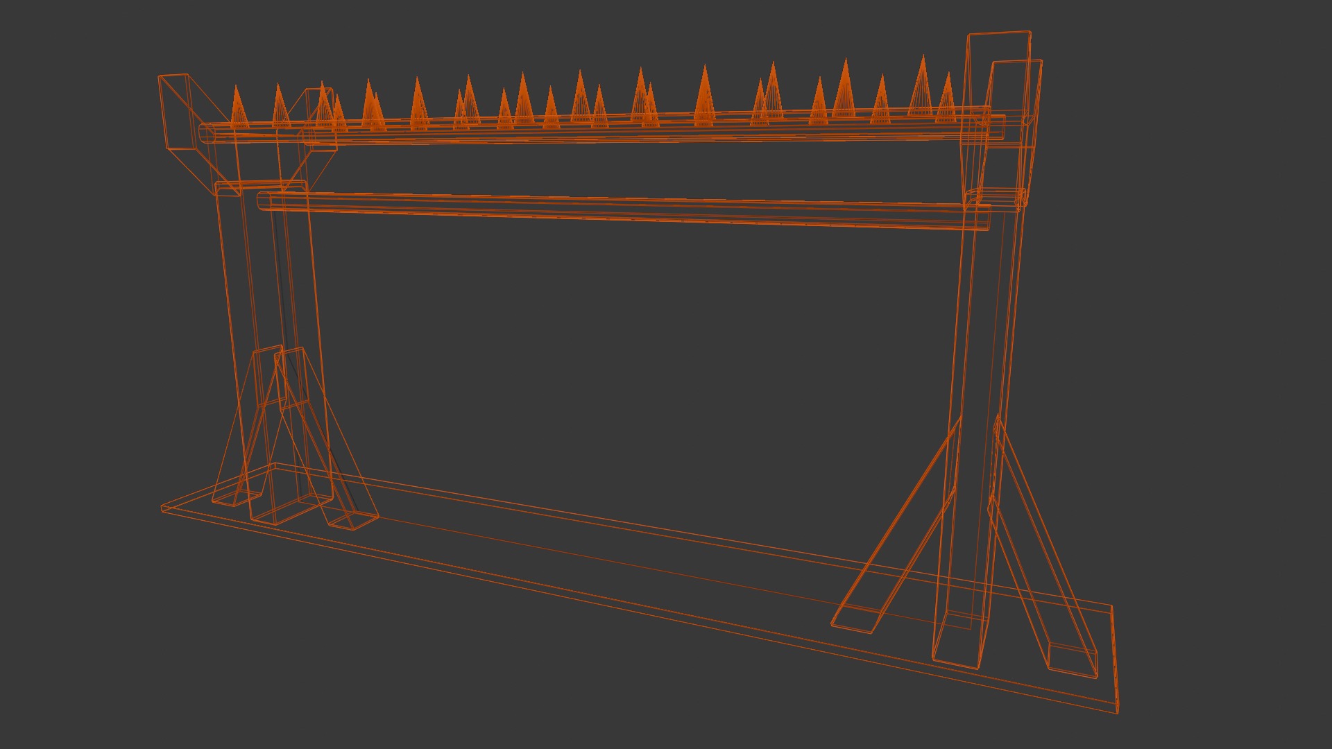 Iron Fence 3D Model Low-poly 3D model_11