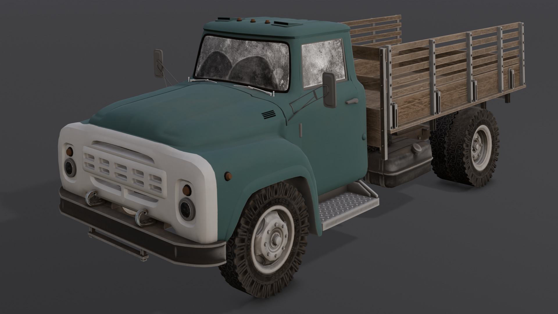 Truck 3D Model Low-poly 3D model_12