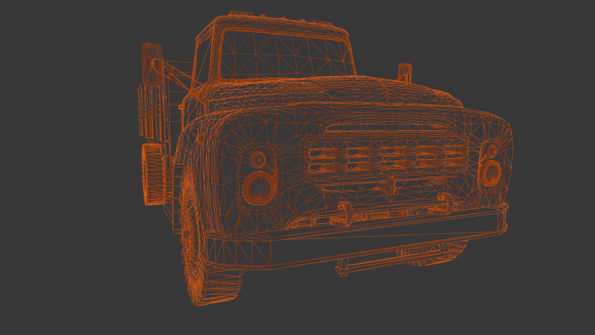 Truck 3D Model Low-poly 3D model_9