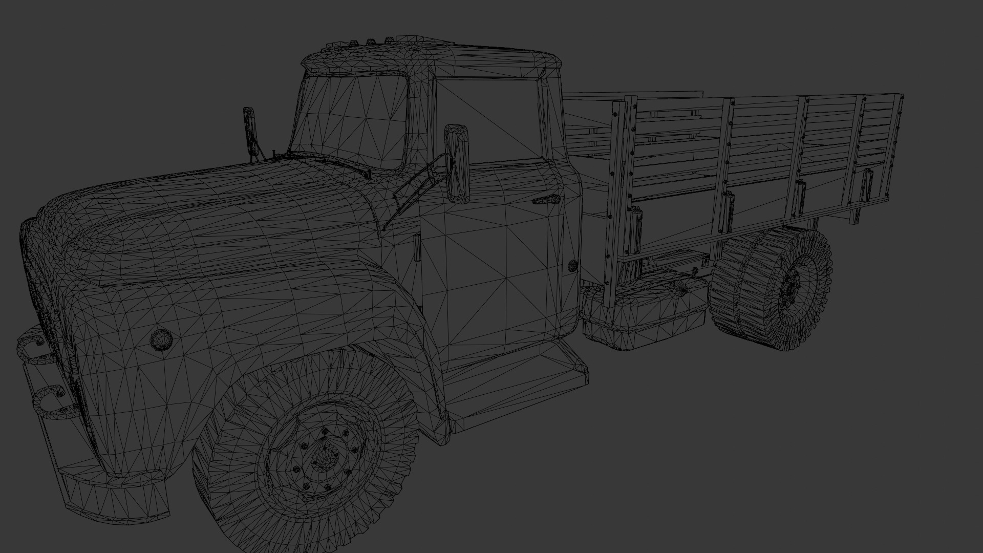 Truck 3D Model Low-poly 3D model_7