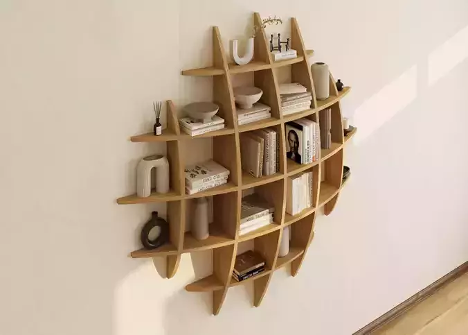 Hanging Wooden Shelves - Modern Wall
