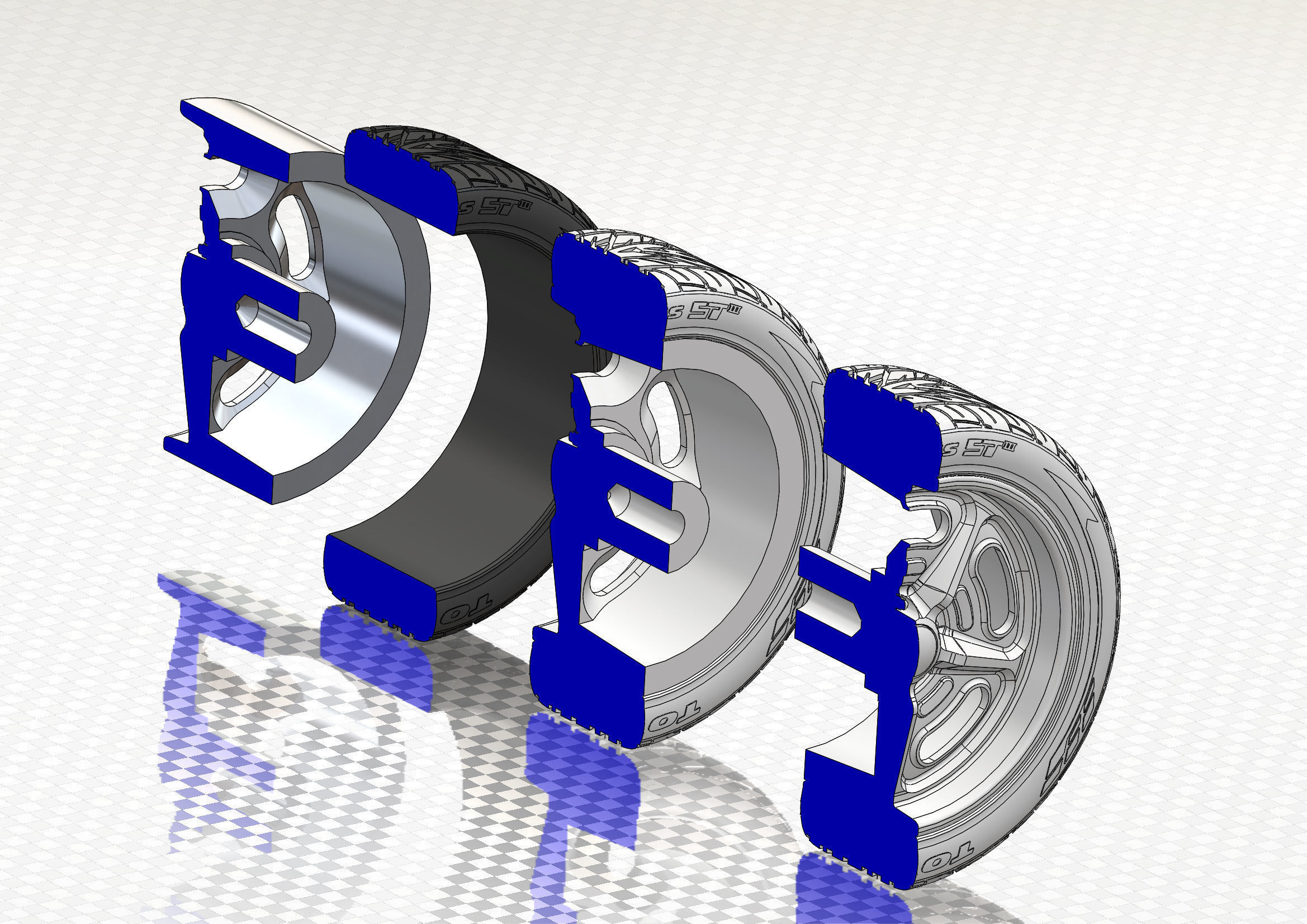 Custom wheels Budnik Murok III for your scale model 3D print model_11