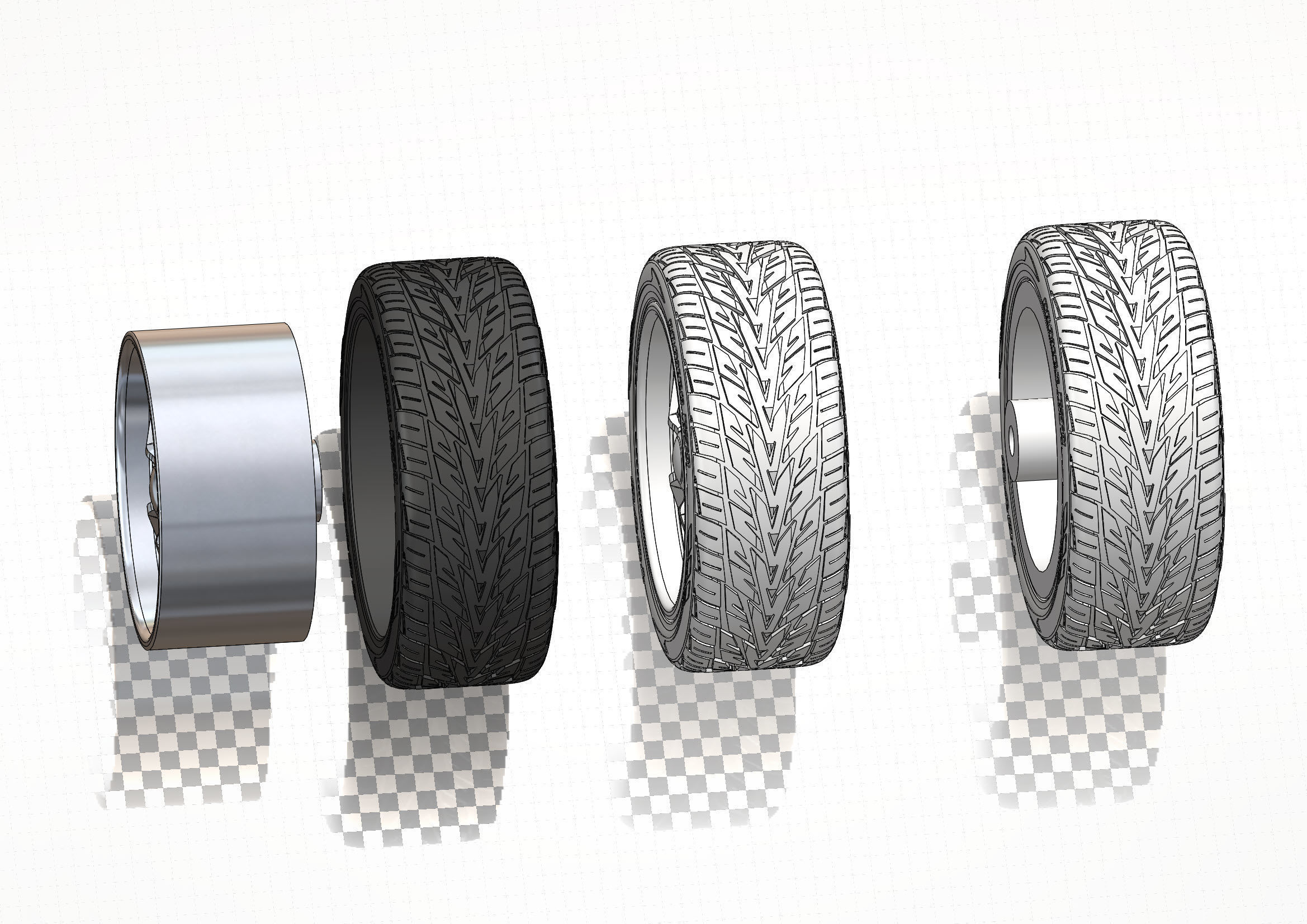 Custom wheels Budnik Murok III for your scale model 3D print model_12