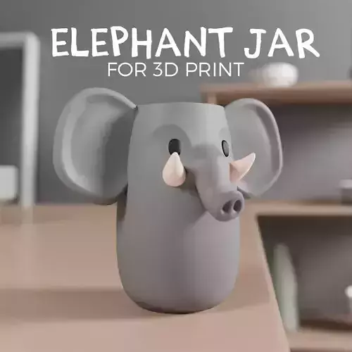 Elephant Jar 3D print model