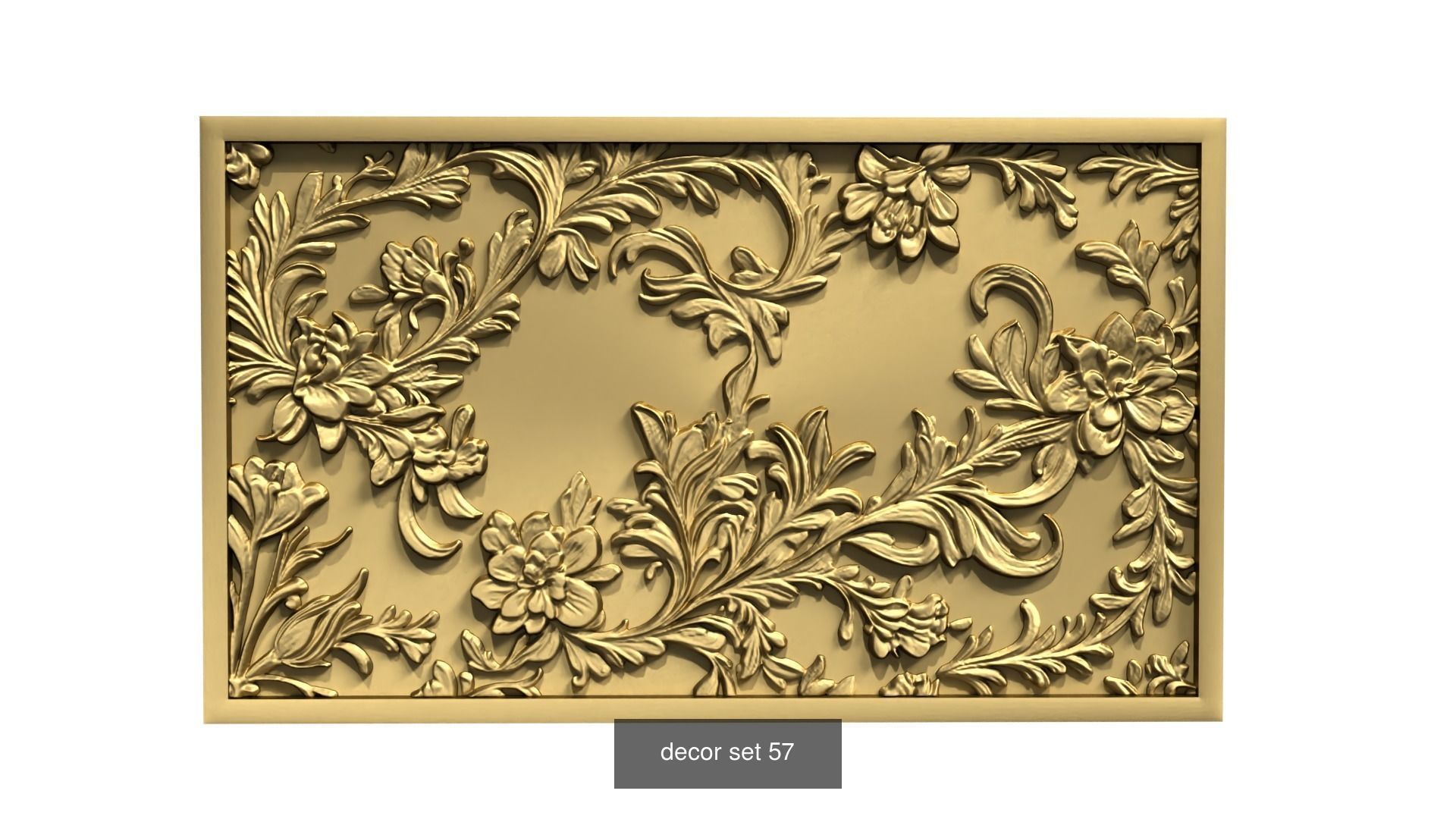 20 Ornamental murals decor set Pack 01 3D Model Collection_15