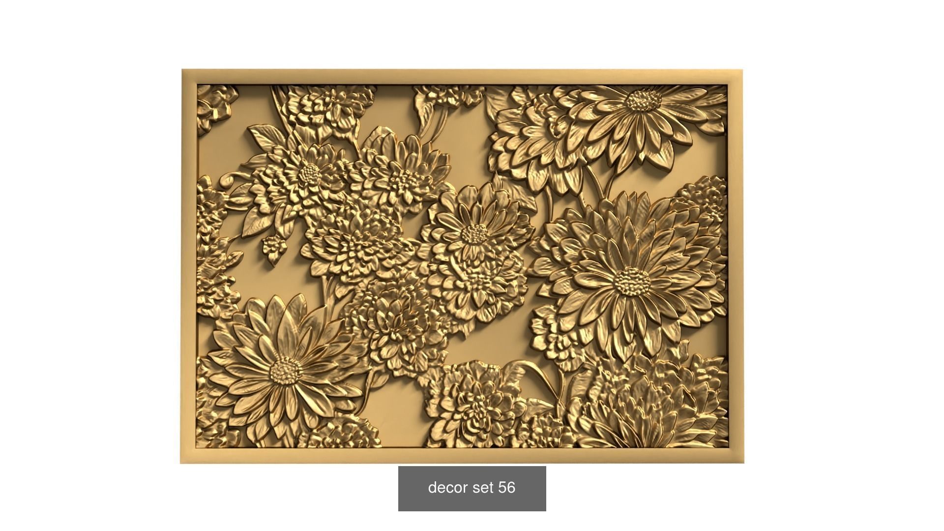 20 Ornamental murals decor set Pack 01 3D Model Collection_13