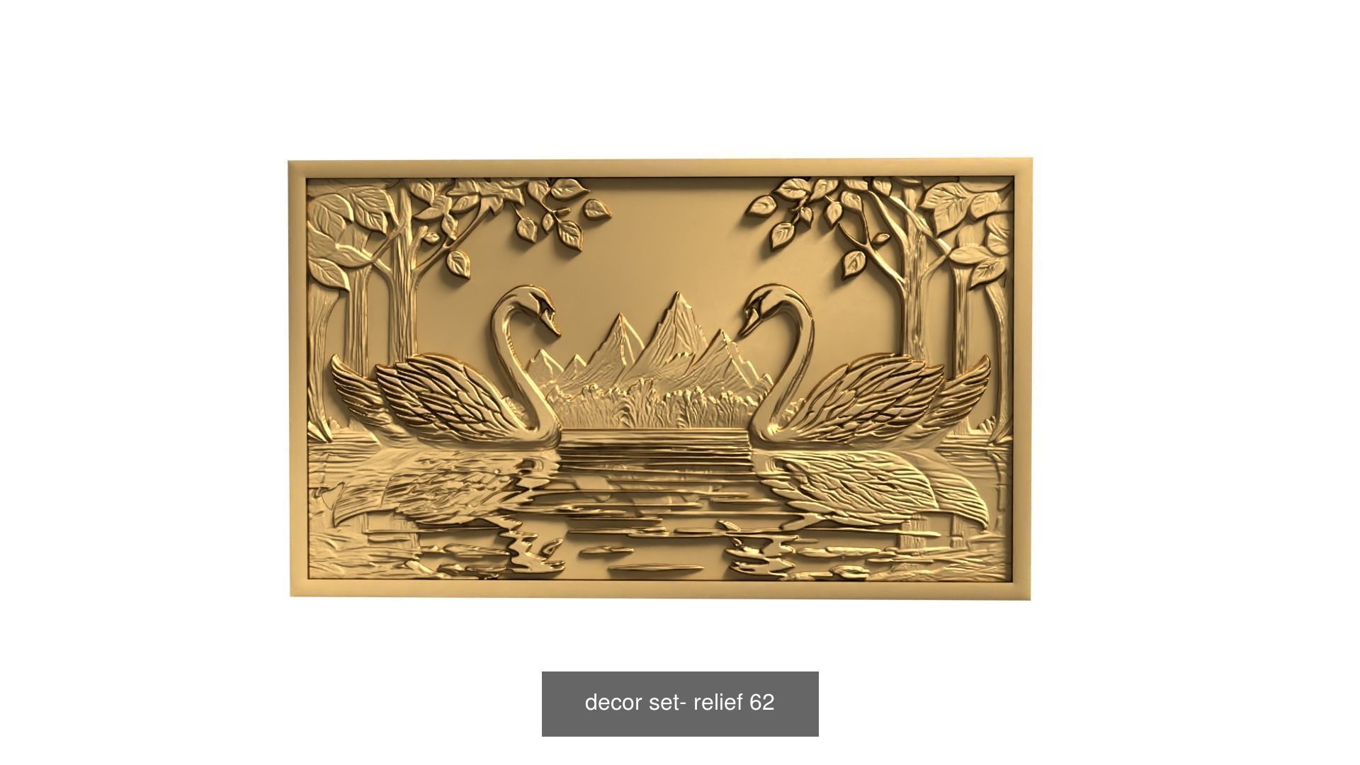 20 Ornamental murals decor set Pack 01 3D Model Collection_21