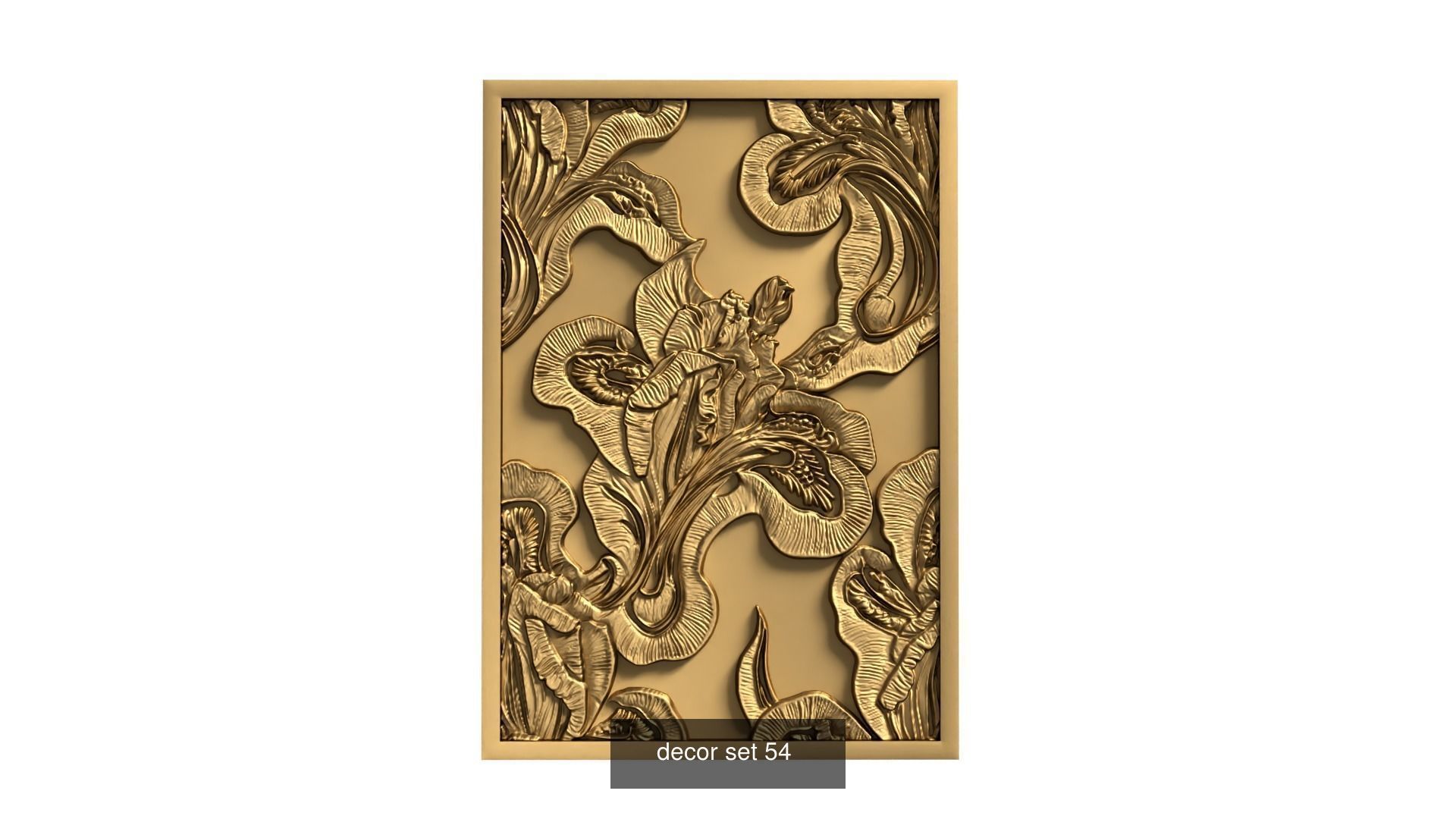 20 Ornamental murals decor set Pack 01 3D Model Collection_11