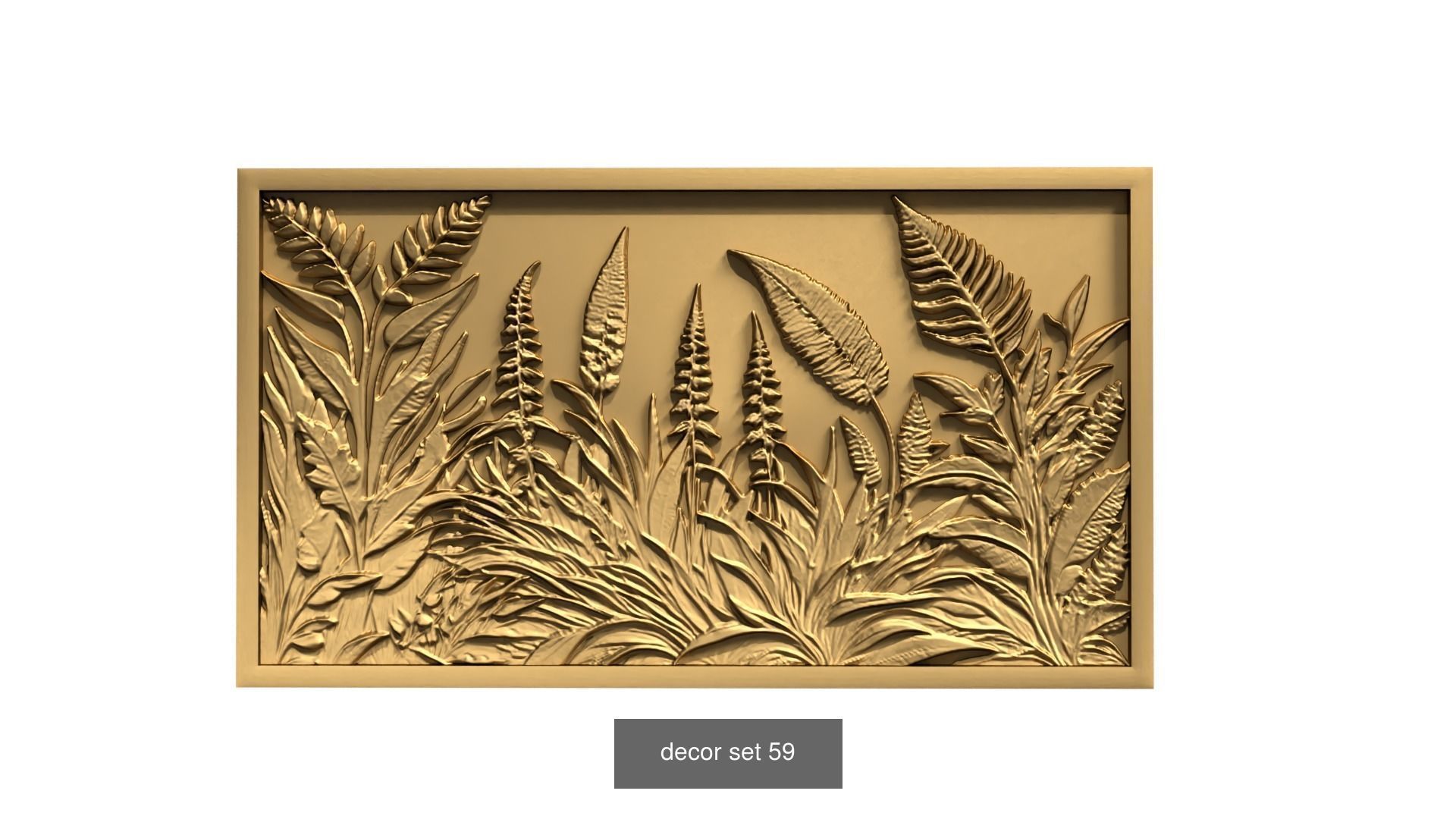 20 Ornamental murals decor set Pack 01 3D Model Collection_17