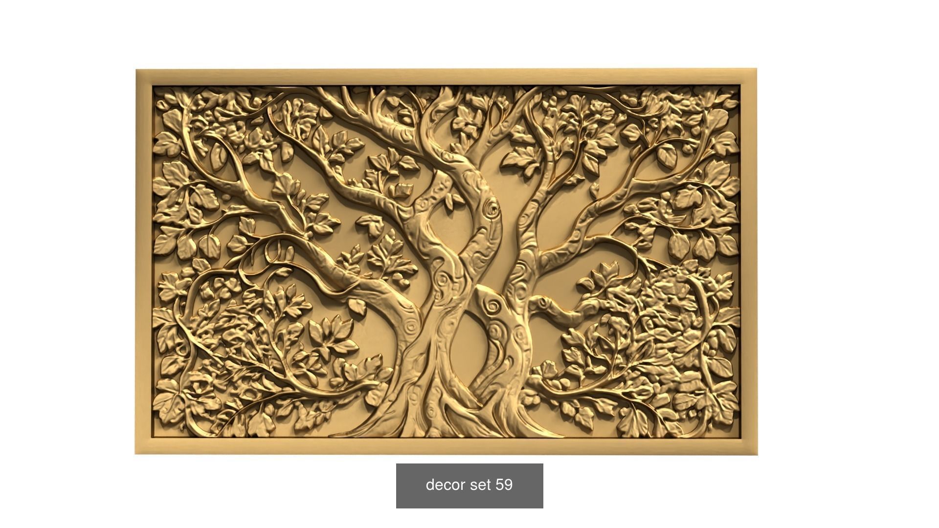 20 Ornamental murals decor set Pack 01 3D Model Collection_18