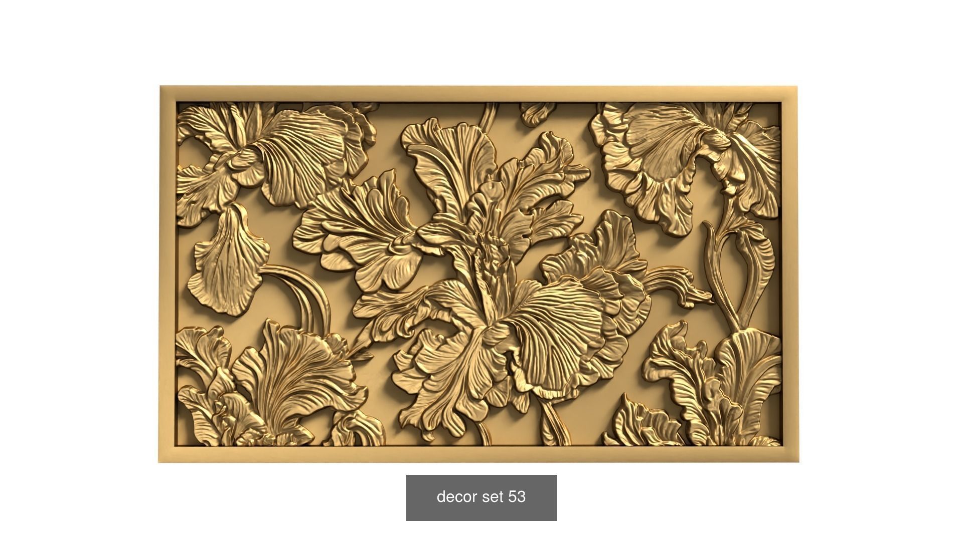 20 Ornamental murals decor set Pack 01 3D Model Collection_10