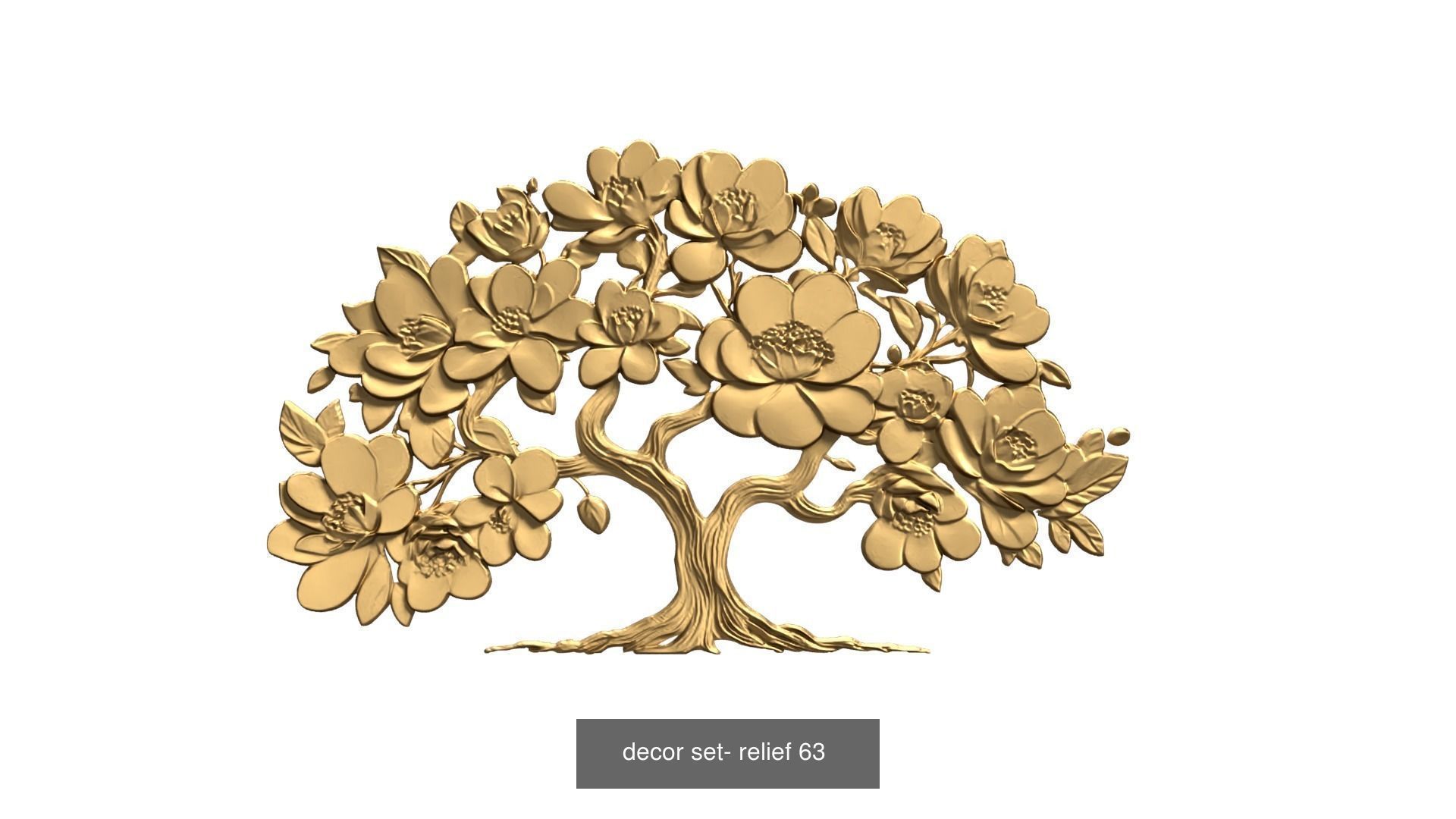 20 Ornamental murals decor set Pack 01 3D Model Collection_22