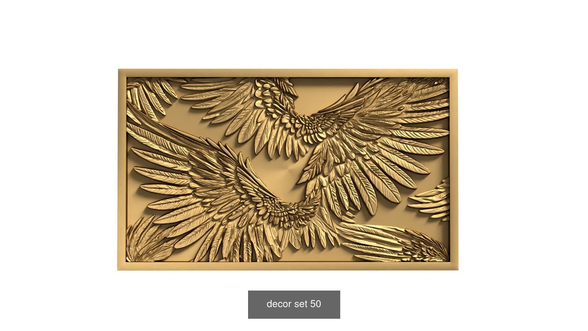 20 Ornamental murals decor set Pack 01 3D Model Collection_7