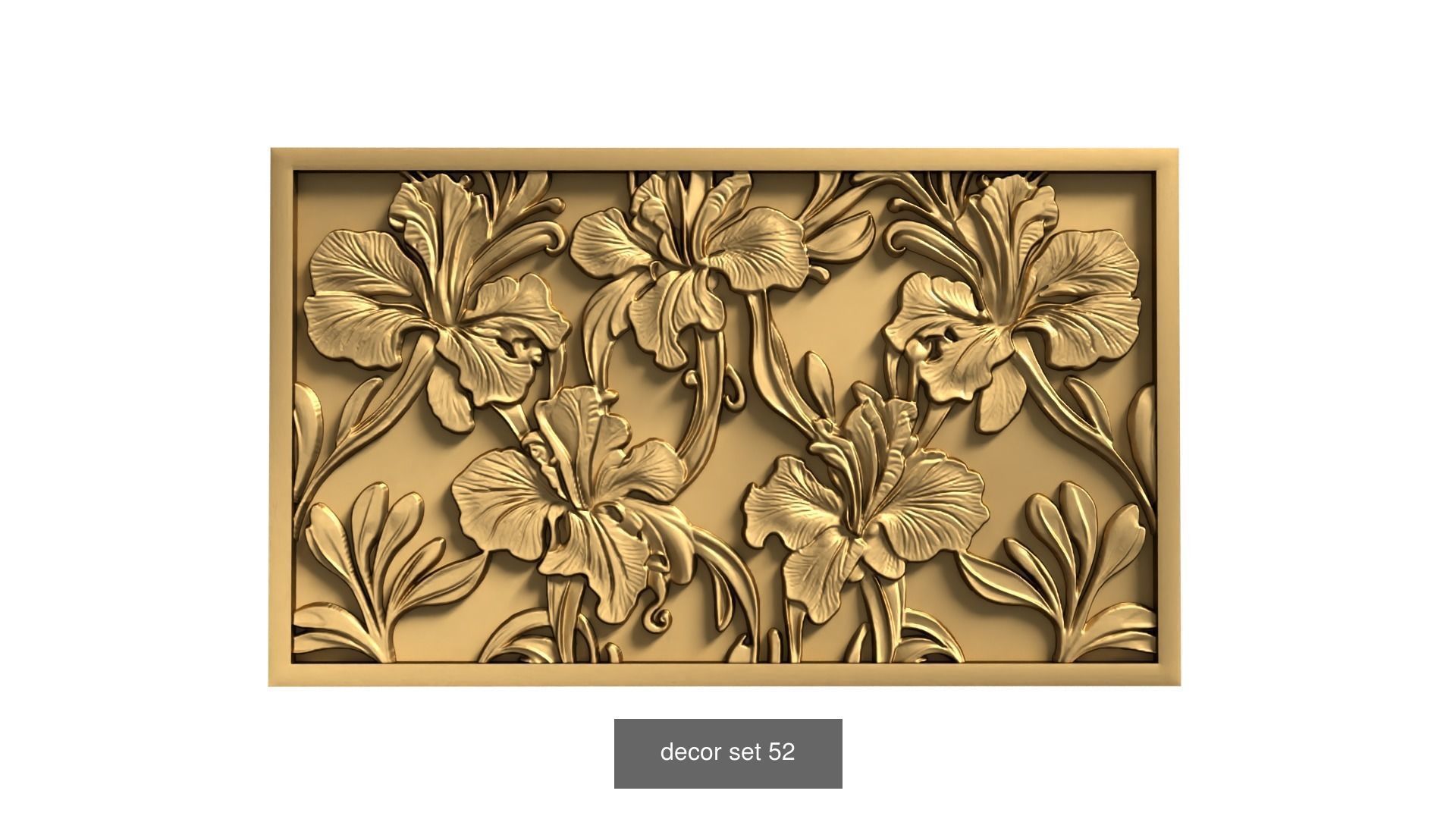 20 Ornamental murals decor set Pack 01 3D Model Collection_9