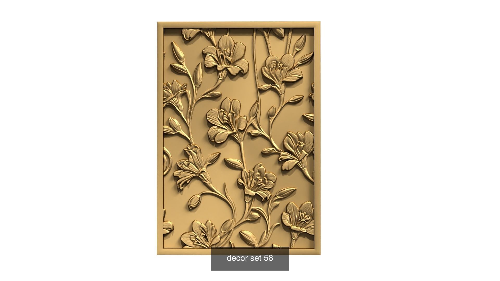 20 Ornamental murals decor set Pack 01 3D Model Collection_16