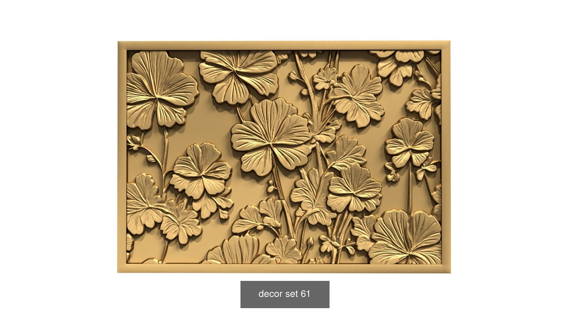 20 Ornamental murals decor set Pack 01 3D Model Collection_20