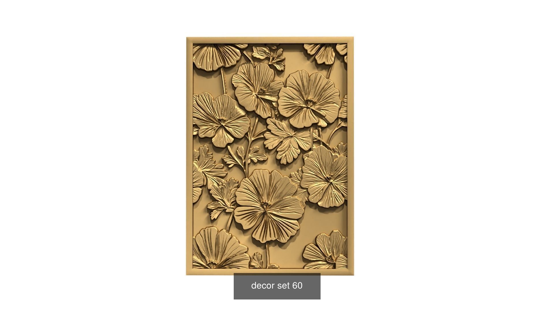 20 Ornamental murals decor set Pack 01 3D Model Collection_19