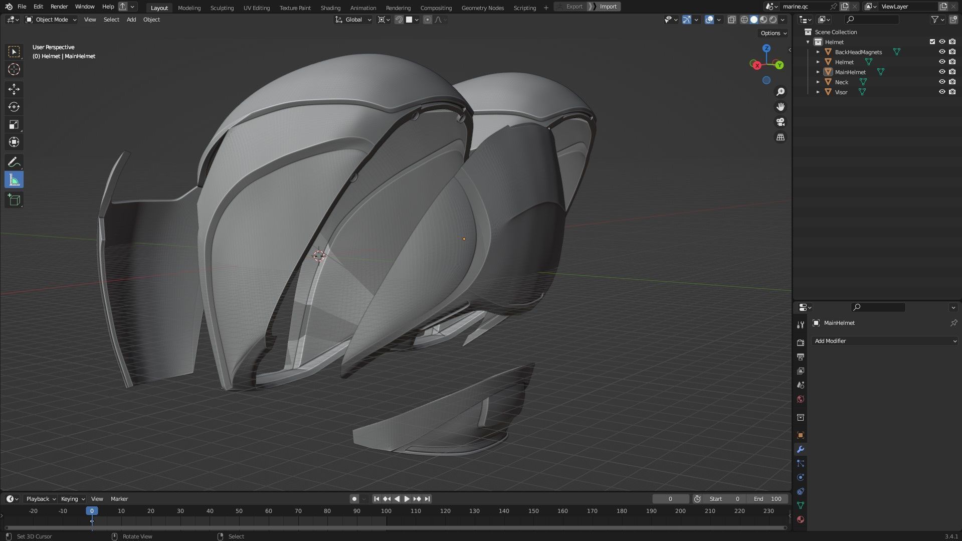 Tron Legacy Sam Flynn Helmet for Cosplay 3D print model_13