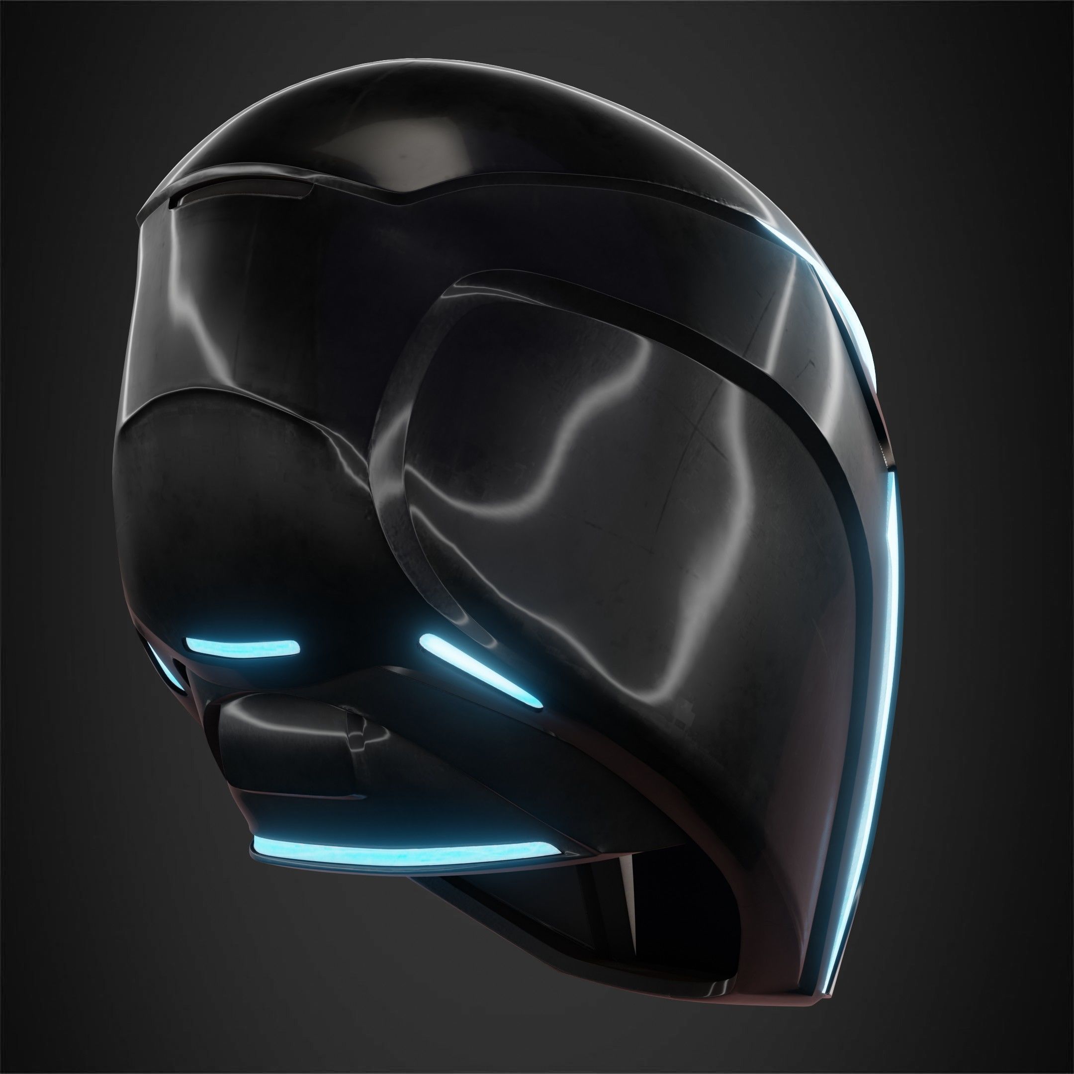 Tron Legacy Sam Flynn Helmet for Cosplay 3D print model_8