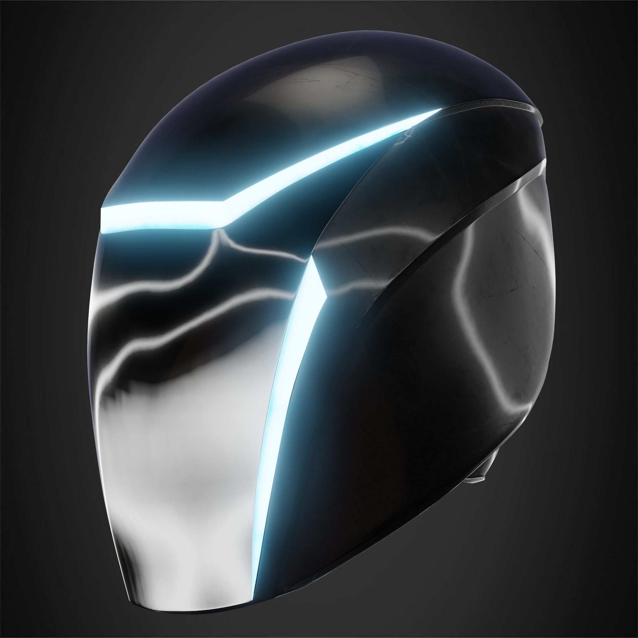 Tron Legacy Sam Flynn Helmet for Cosplay 3D print model_4