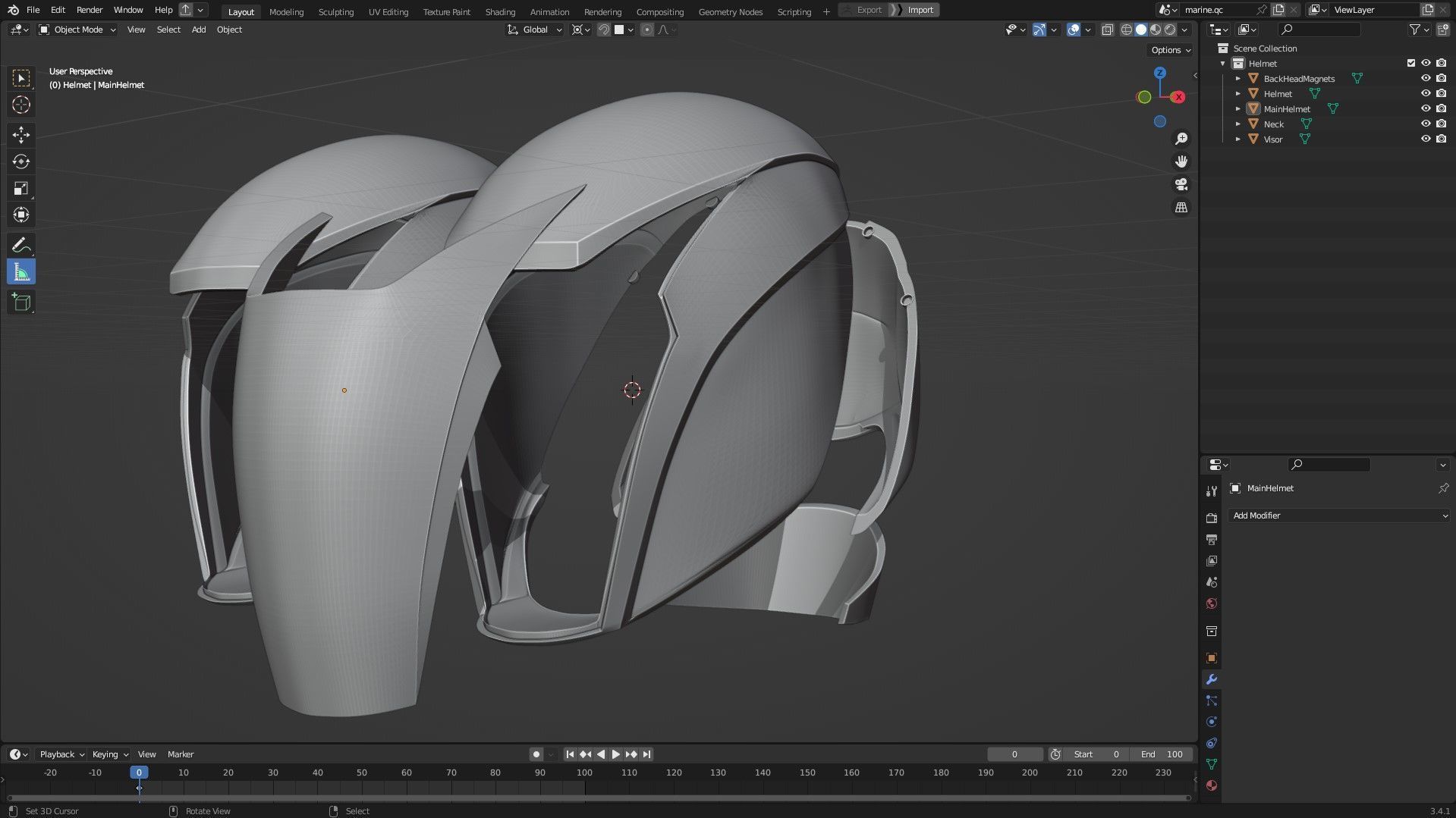 Tron Legacy Sam Flynn Helmet for Cosplay 3D print model_12
