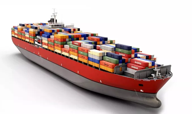 Cargo container ship 300m