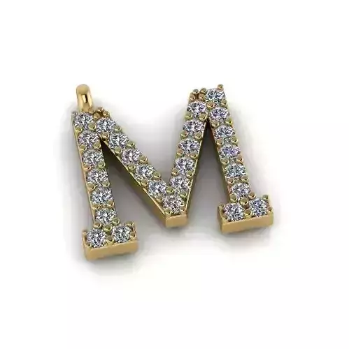 Pendant letter M Model 6348