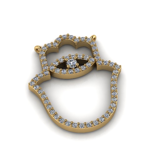 Hamsa pendant Model 6344 3D print model_2