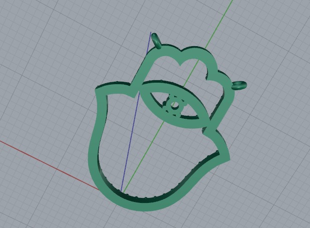 Hamsa pendant Model 6344 3D print model_5