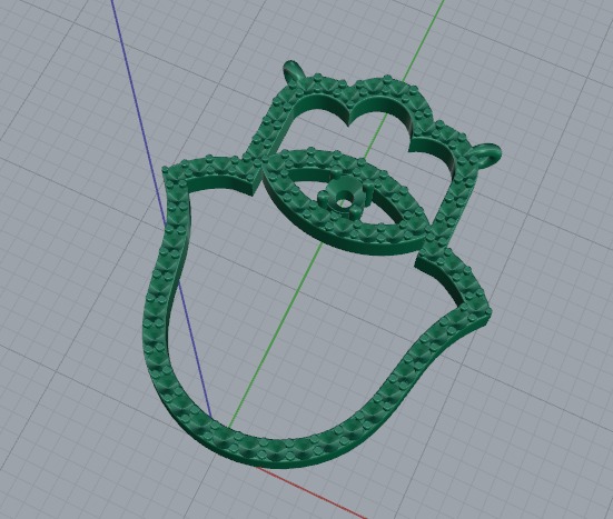 Hamsa pendant Model 6344 3D print model_3