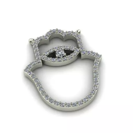 Hamsa pendant Model 6344 3D print model_0