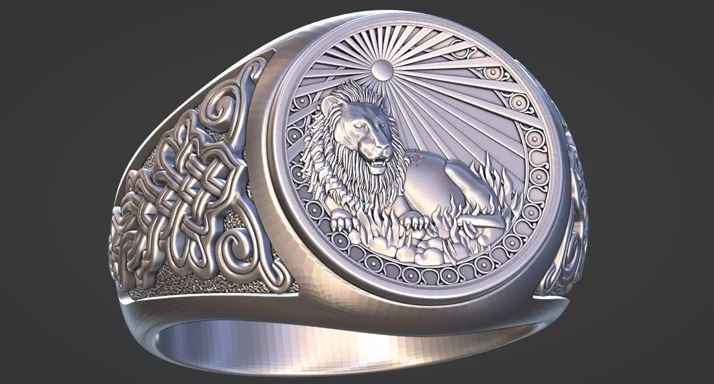 ZODIAC LEO RING 3D print model_0