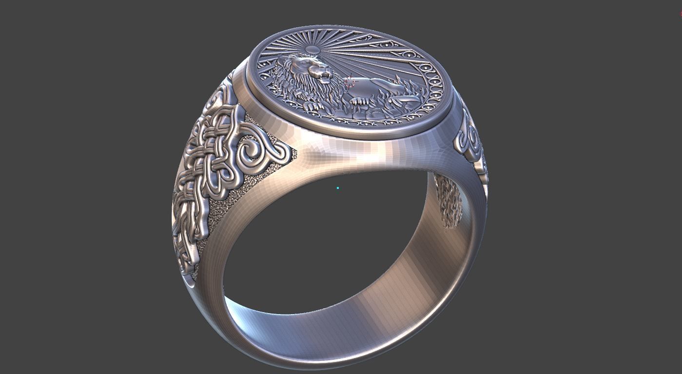 ZODIAC LEO RING 3D print model_9