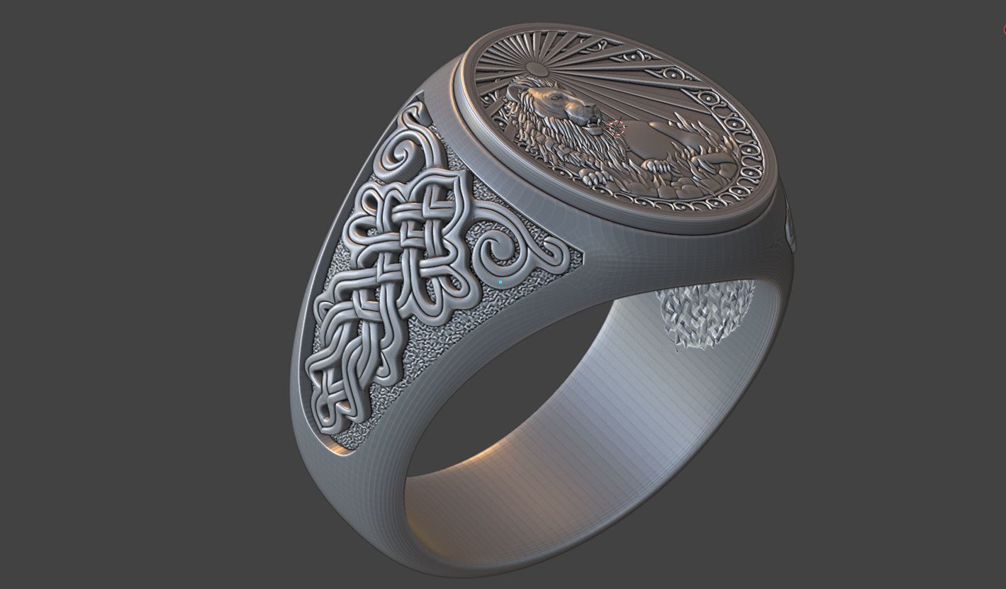 ZODIAC LEO RING 3D print model_4