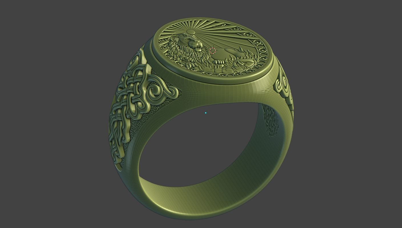 ZODIAC LEO RING 3D print model_11