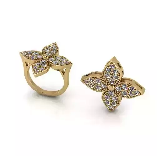 Set flower ring pendant Model 6328