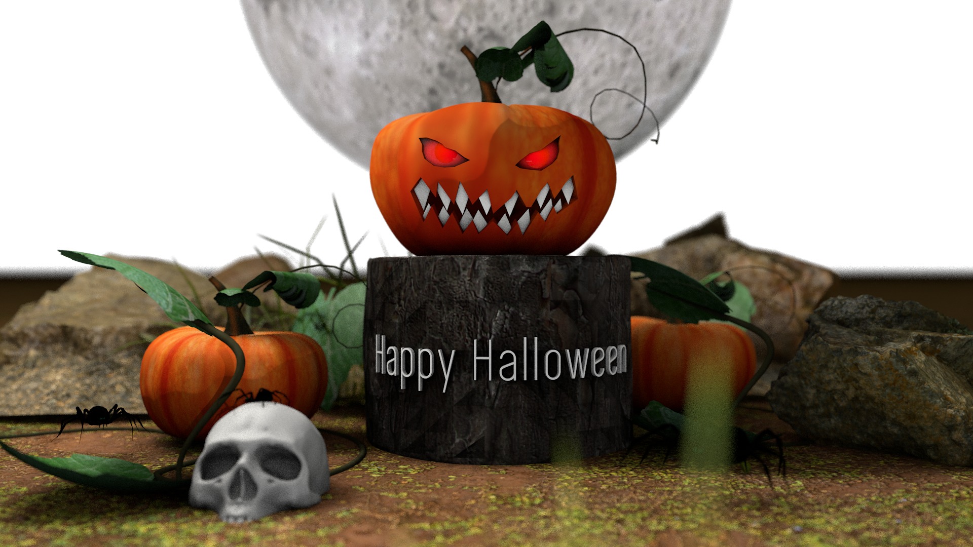 Abobora de Halloween 3D model_11