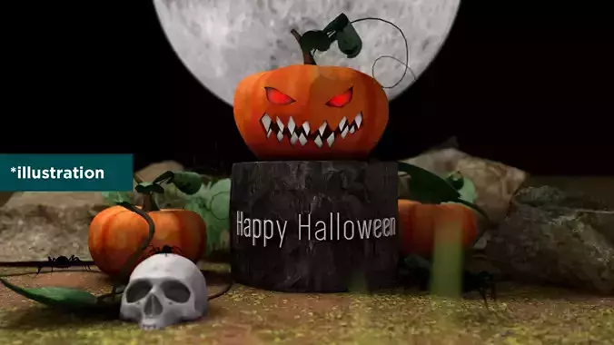 Abobora de Halloween 3D model