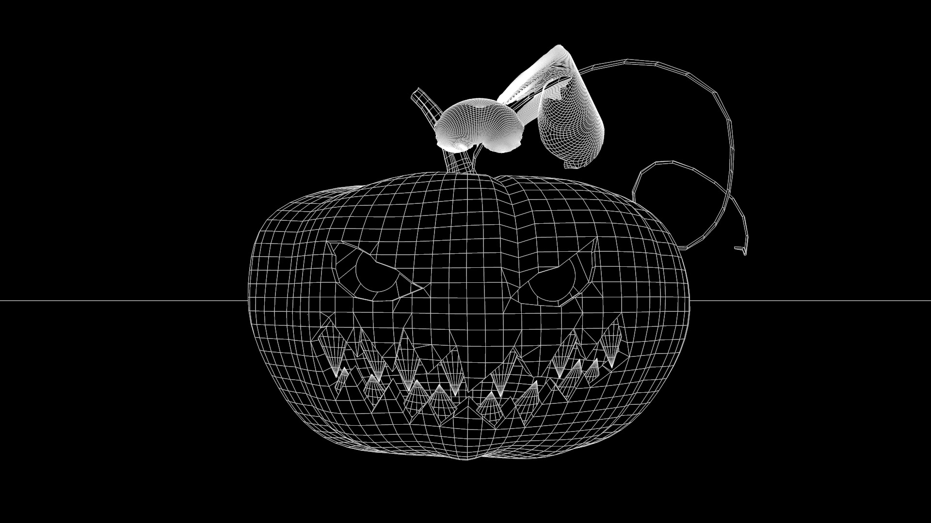 Abobora de Halloween 3D model_7