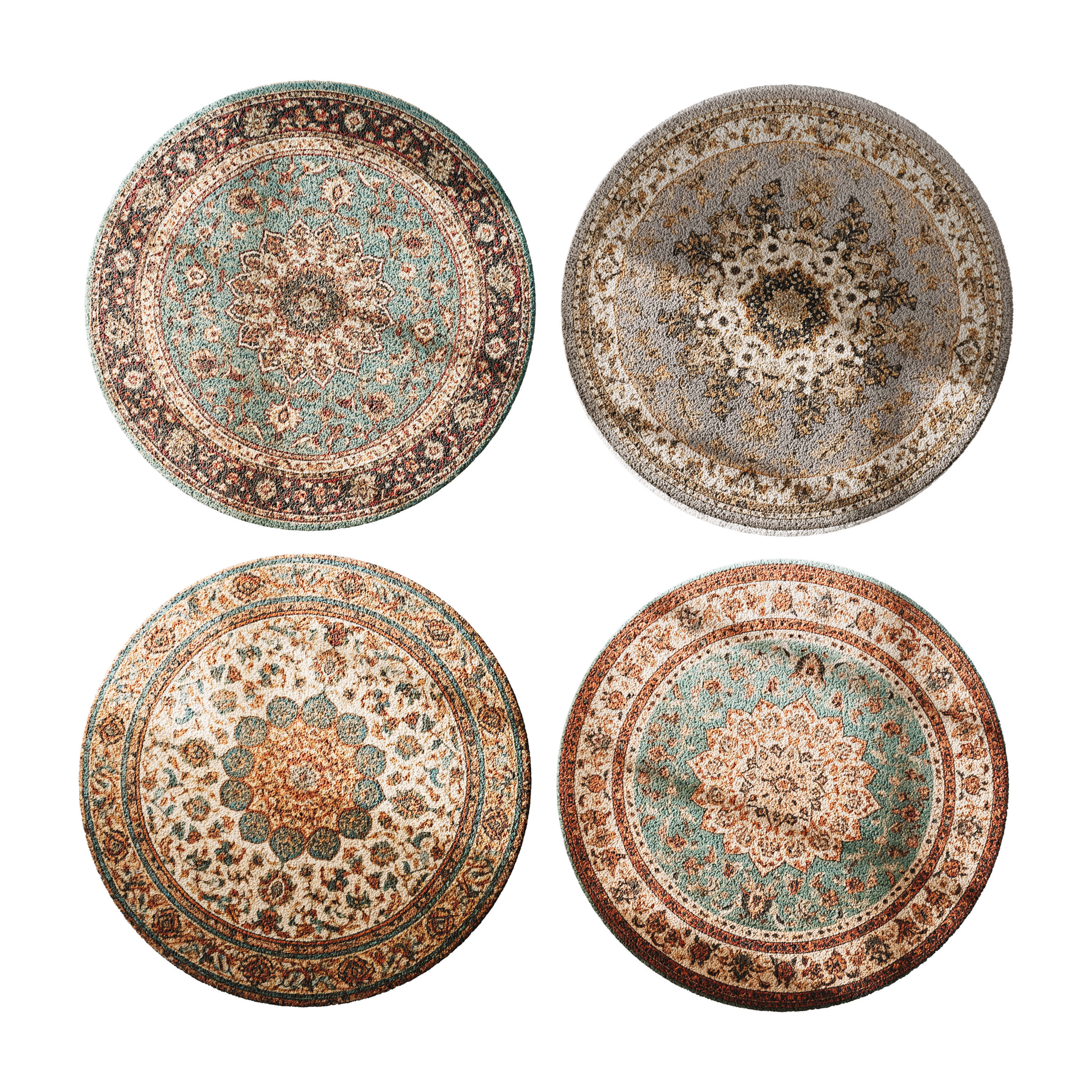 Round carpet 1 3D model_2