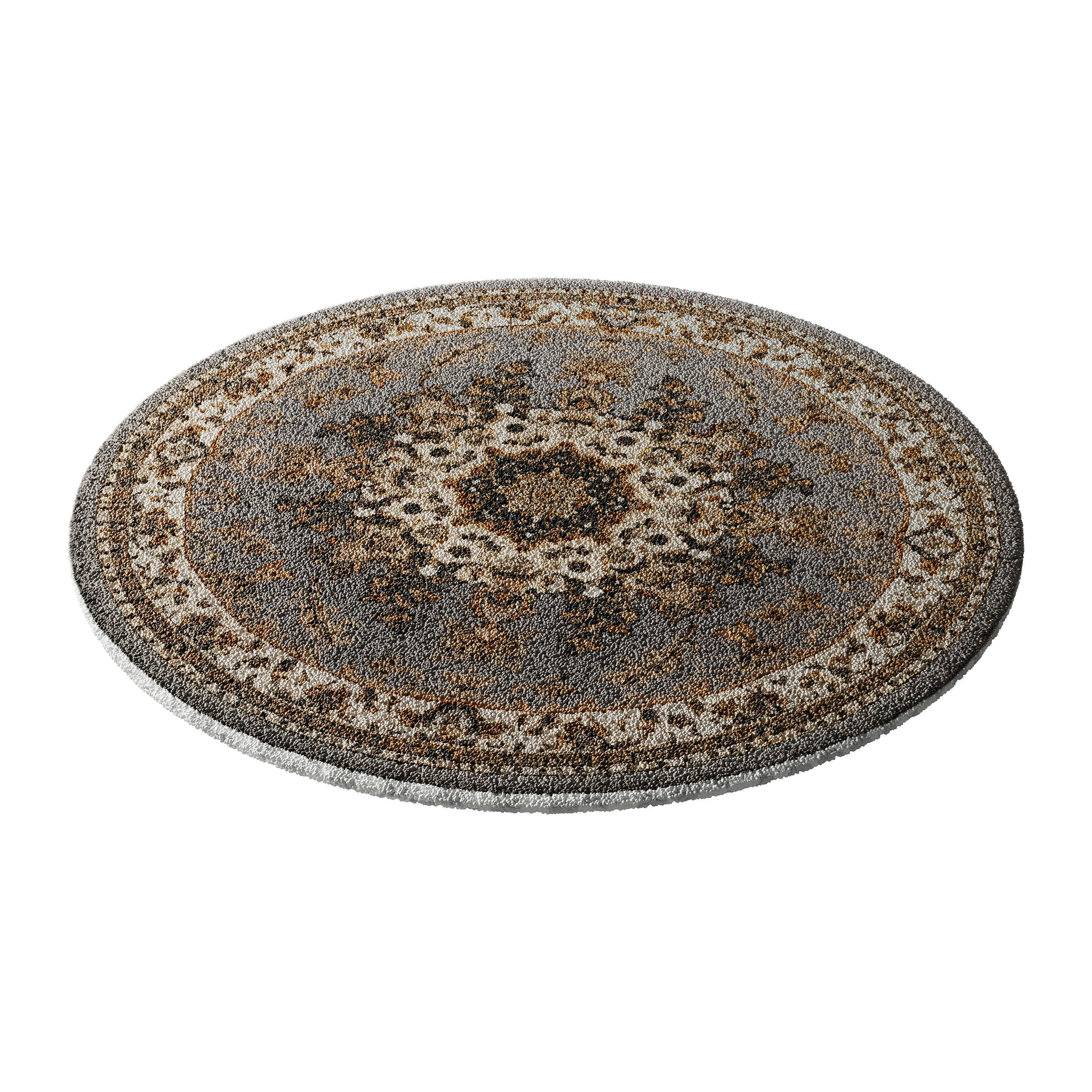 Round carpet 1 3D model_4